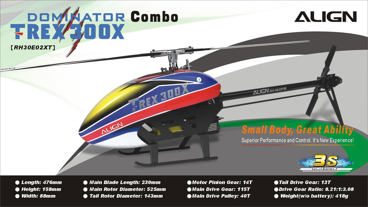 Align RC Helicopter T-REX 300X Super Combo 3D RC Helicopter | eBay