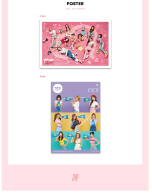TWICE 5th Mini Album What Is Love + Folded Poster + Store Gift
