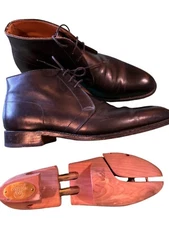 Emling Chaussure Mens Black Lace Boots Shoes Size US 8 France 41 UK7 &Shoe Trees