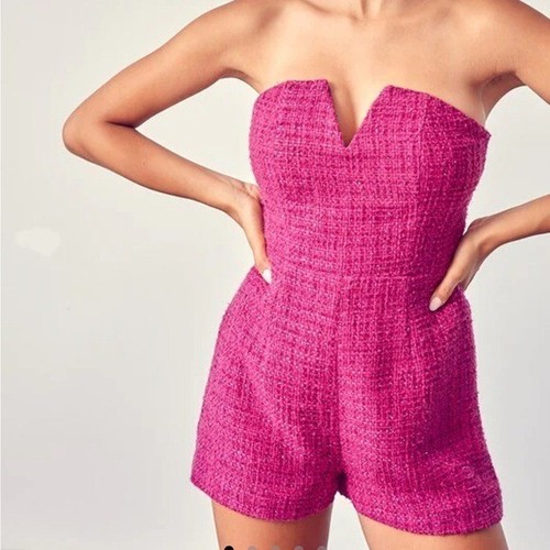 Do+Be large Tweed and metallic threaded pink romper - Picture 2 of 14