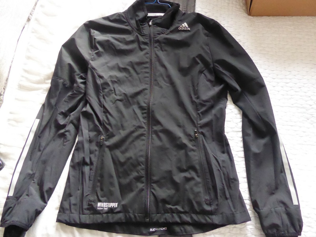 Ladies Adidas Supernova Windstopper Black Jacket XS UK