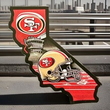 San Francisco 49ers Vinyl Sticker California State Outline NFL Forty Niners 3  