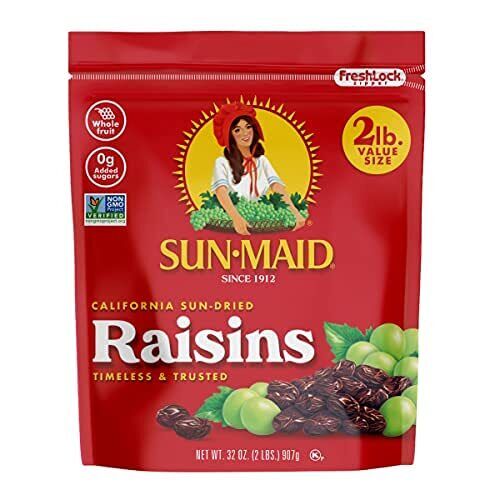 Sun-Maid California sonnengetrocknete Rosinen - (2er Pack) 32 Unzen wiederverschließbarer Beutel - getrocknet Fr - Bild 2 von 11