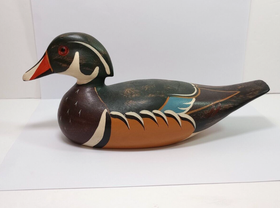 Vintage 10" Ducks Unlimited Wood Duck Mini Decoy eBay