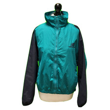Ww976 Women's New Balance Green Navy Lightweight Cropped Jacket Uk M 10 Eu 38