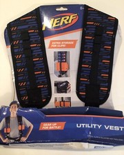 NEW Nerf Elite Utility Vest Blue/Orange/White/Black Nerf Gun Vest Hasbro Games