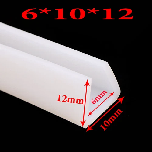 1mm - 15mm Silikon Gummi U-Kanal Dichtstreifen Kantenzierleiste Schutzstreifen - Bild 12 von 17