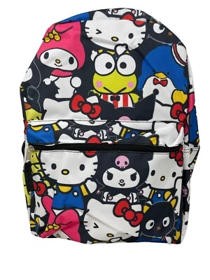 Sanrio Hello Kitty 16" Canvas Allover Print Large School Backpack