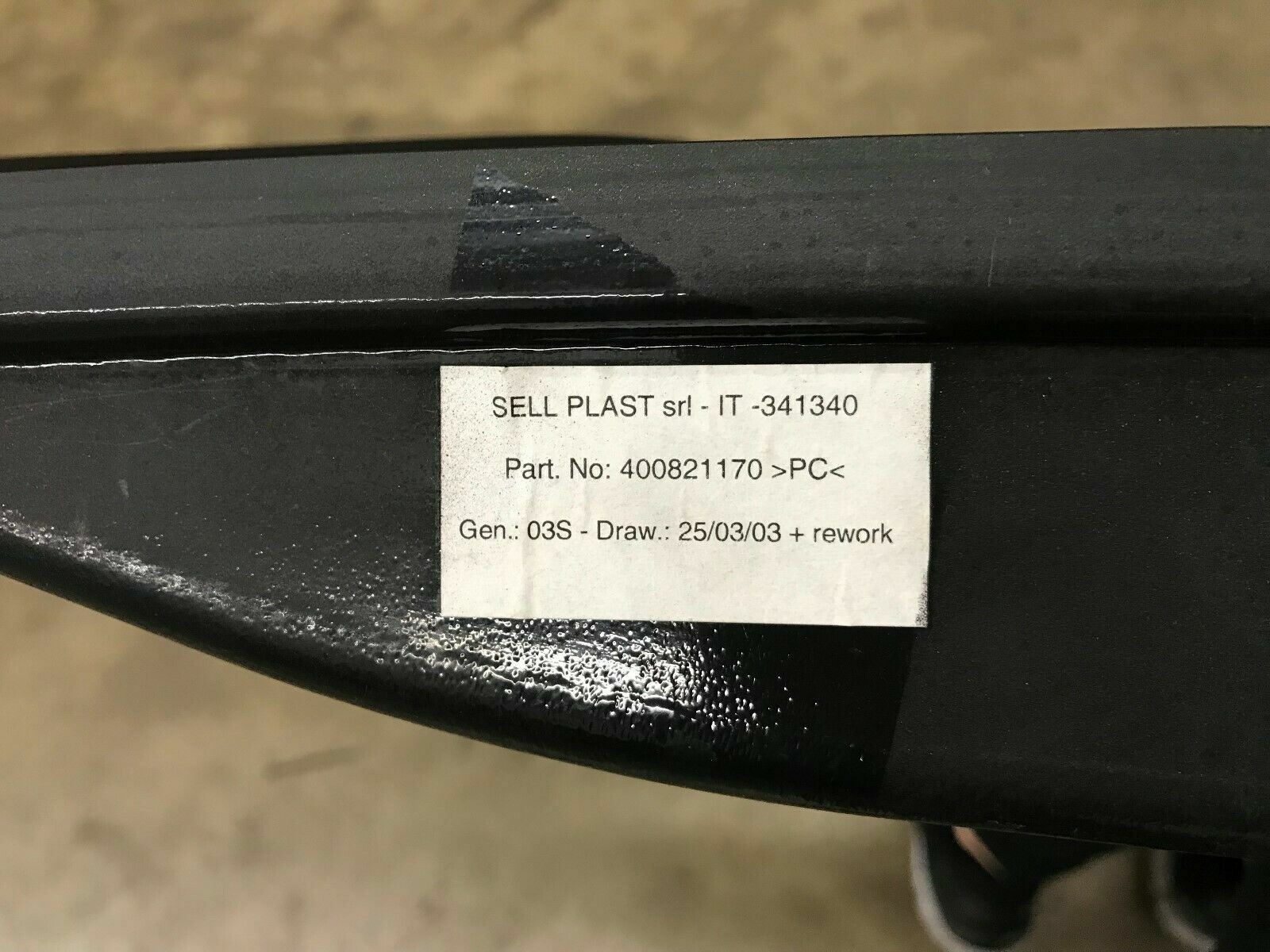 LAMBORGHINI GALLARDO COUPE FRONT RIGHT TRUNK COVER PANEL PLATE OEM 400821170