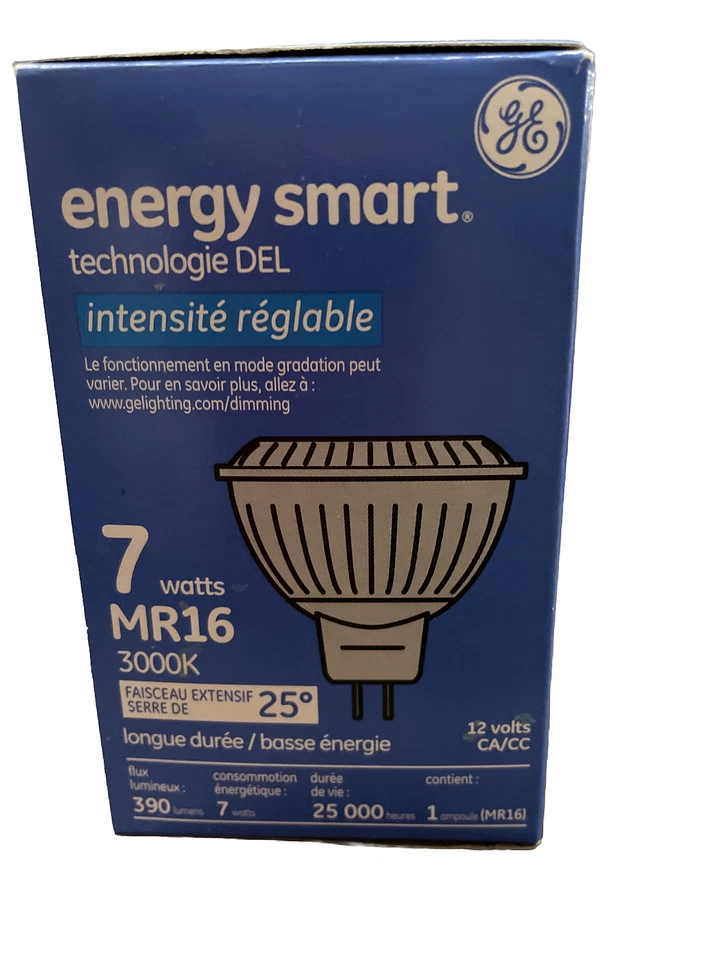 Energy Smart Technologie Dimmable 7 Watts MR16 3000K / 12 Volts CA/CC ( 6Pieces) - Image 2 of 4