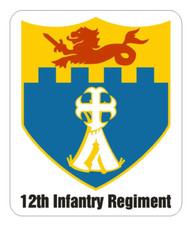 3" 12TH INFANTRY REGIMENT MILITARY STICKER DECAL USA MADE