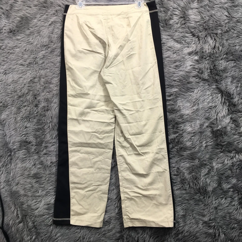 Danskin Now 裤子女式中号 8/10 Petite 32X29 棕褐色燕尾服拉链口袋 — 第 2/4 张图片