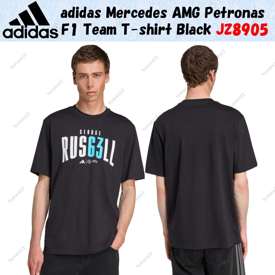 adidas Mercedes AMG Petronas F1 Team T-shirt Black JZ8905 Japan