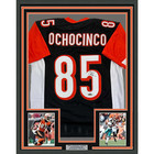 Framed Facsimile Autographed Chad Ochocinco (Johnson) 35x39 Black Reprint Jersey
