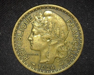 TOGO 1924 1 FRANC KM2 EXTREMELY FINE ~A5