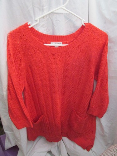 HANNA S/CH Solid DARK PEACH SWEATER 