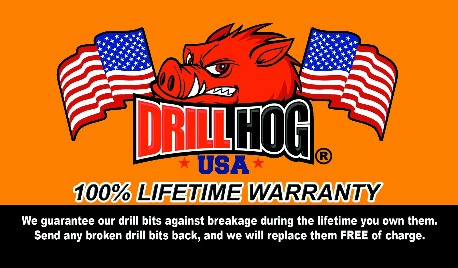 Drill Hog&reg; 9/16" 5/8 11/16 3/4 13/16 7/8 15/16 1" Silver & Deming Drill Bit Set 