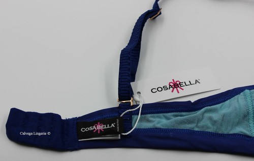 Nuevo con etiquetas Cosabella VEROP1301 ""Verona"" Malla Impresa Bralette Azul Flora Tropical Italia - Imagen 5 de 8