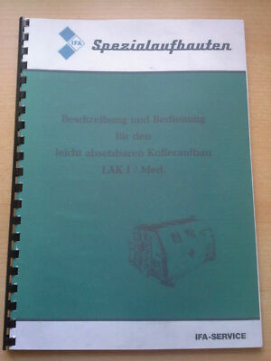 NVA SELTENES HANDBUCH ÜBER DEN LAK 1 / MED KOFFER KEIN ROBUR,IFA W50,UAZ,TATRA