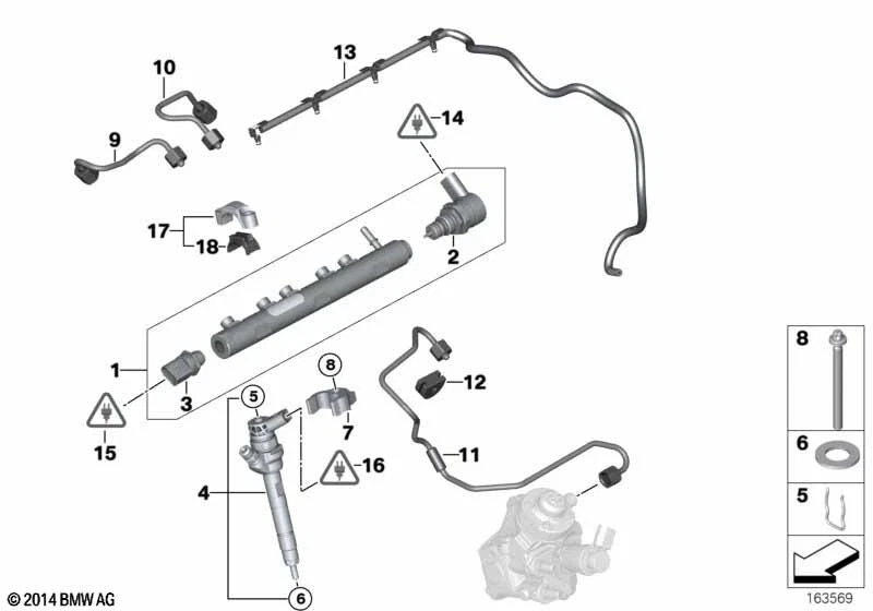 BMW Genuine Fuel Injector Nozzle Copper Gasket Seal Shim Ring  