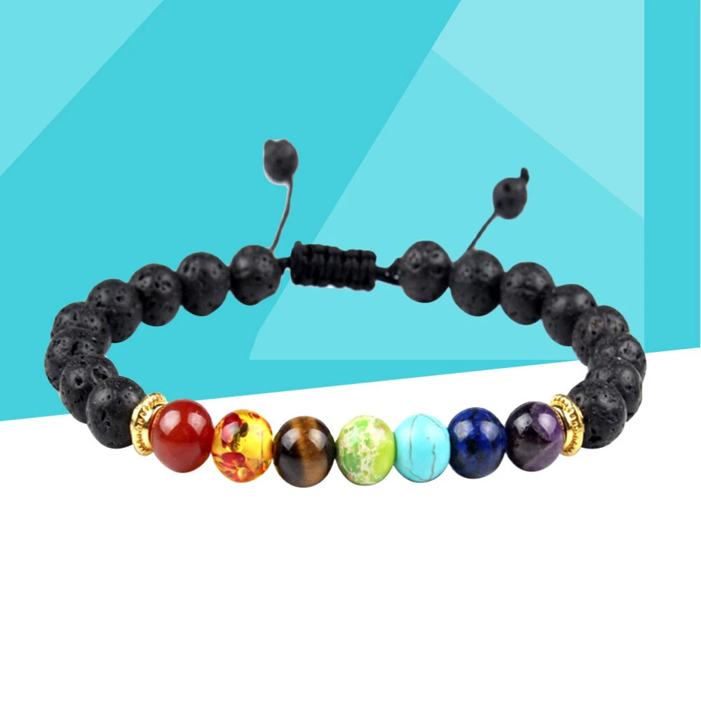 2 PEZZI Bracciali Perline Lava Perline Agata Braccialetto San Valentino Gioielli