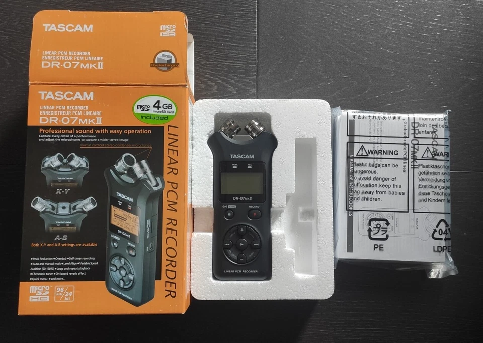 TASCAM DR-07 MK2 REGISTRATORE LINEARE STEREO E INTERFACCIA USB 2 IN/2 OUT - Immagine 2 di 4