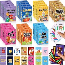 Zubebe 28 Pack Kids Classic Playing Card Games Set Go Fish Old Maid Crazy Eights