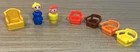 Vintage Fisher Price Little People Mixed Lot Chairs & People (7)