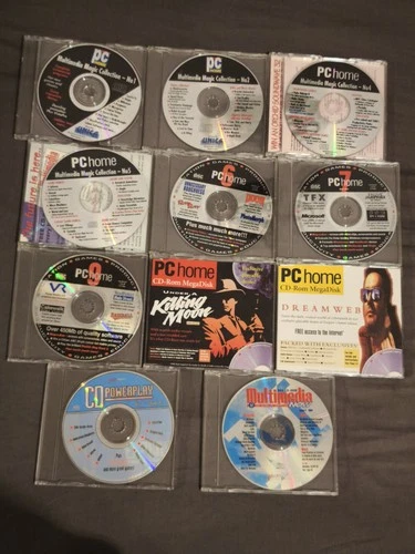 Vintage PC Magazine Cover Discs CD-ROM  Bundle Of 11 Mainly PC Home Magazine 90s