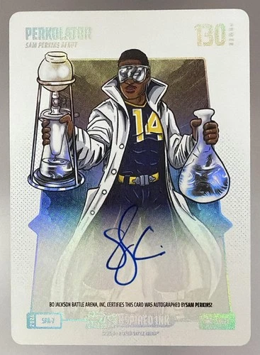 2026 Bo Jackson Battle Arena Griffey Perkolator Sam Perkins Steel Autograph 130