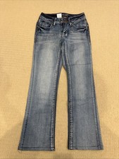 Bootleg Fashion  Jeans Womens Size 8 Button Blue Denim With 👖J013
