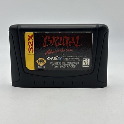 Brutal Above The Claw Sega Genesis 32X 1995 Authentic Game Cartridge Only