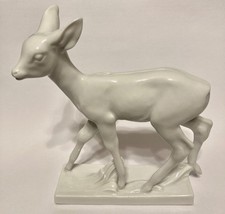Meissen Porcelain Deer on Base A1253 Blanc De Chine FOR REPAIR