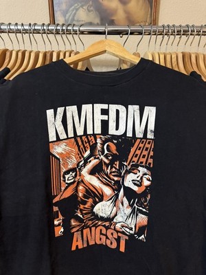 KMFDM Rare 90's Band Tee Angst Industrial Metal WAX TRAX Tour