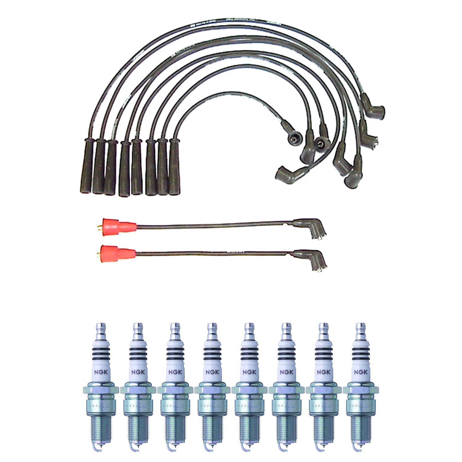 Denso Ignition Wires and NGK Spark Plugs Kit for Nissan 200SX 80-81 2.0L L4