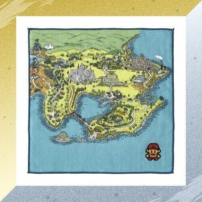 Pokemon Center Gold and Silver 25th Anniversary Handtuch Map of Kanto Region