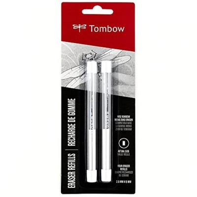 Tombow 57318 Mono Zero Eraser Refill Value Pack, Rectangle, 2.5Mm, 2Pack