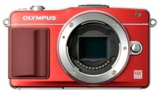 Olympus PEN mini E-PM2 Mirrorless Camera 16MP Micro Four Thirds Red Body