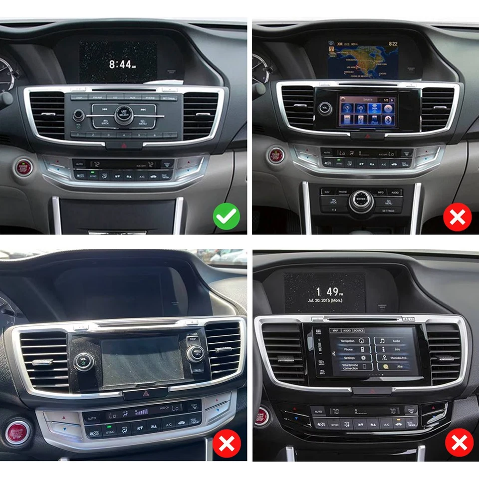 Android Apple Carplay Auto Stereo GPS Radio 32G For Honda Accord 9th 2013-2015 Foto 4 de 4