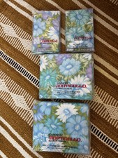 Vintage Cannon Monticello Twin Sheets 2 Pillow Cases  Flower Blue Lilac