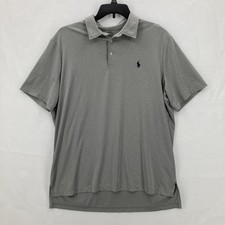 Polo Ralph Lauren Performance Polo Shirt Mens XL Gray Lightweight Golf Casual