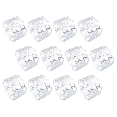 12 Pcs Serviettenringe Edelstahl Formale Serviettenhalter Für Party - Bild 1 von 4
