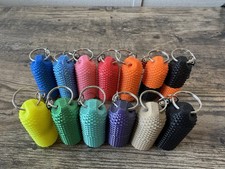 Multicolor Keychain Pill Box Organizer Adjustable Compartment Plastic