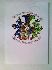 Couleurkarte, Burschenschaft Hoheneberstein im SB Würzburg, AK, gelaufen 1997
