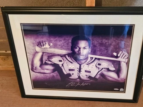 Bo Jackson Signed  Photo Display Framed With COA -  26"x 22"