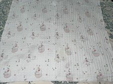 Aden Anais Pink White Elephant Layered Muslin Cotton Dream Blanket 44x44