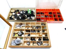 Röhrenradio Messgeräte Ersatzteile Konvolut Knöpfe Schalter Buchsen Drehteile