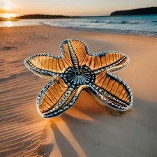 Vintage 1970s Wade (Ireland) Porcelain Starfish Dish Trinket Pin Tray