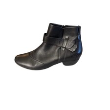 Taos Black Leather Ankle Boots Booties Size 7.5