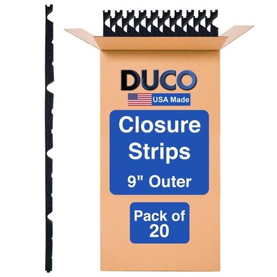Duco USA-Made Classic Rib Foam Closure Strips 3ft Long, 9'' Outer, Black 